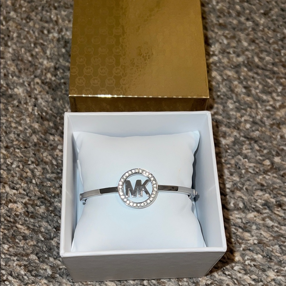 Michael Kors silver MK bracelet